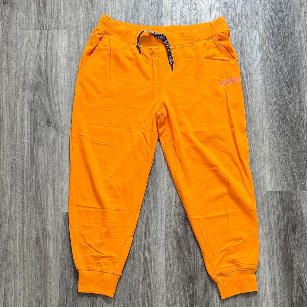 Savage X Fenty Orange Joggers Pants XL Women’s Casual Sweats Baggy Oversized